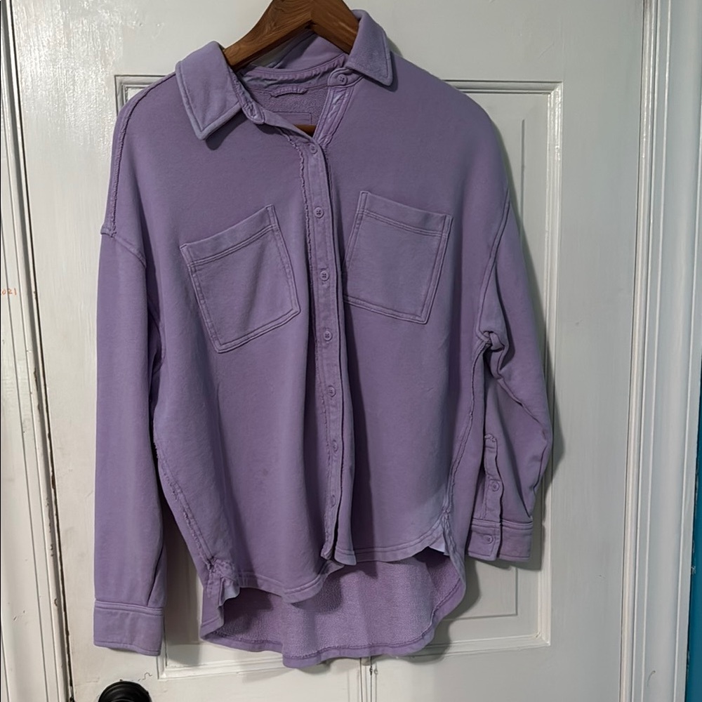 Aerie Lumberjane Purple Flannel Button Down Shirt